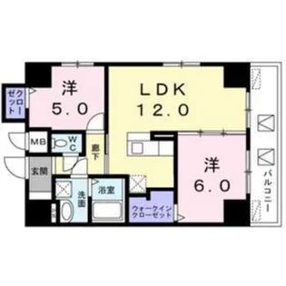 レジデンス桜樺【8階】の間取り