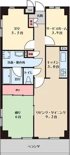 八幡勝 壱番館【5階】の間取り