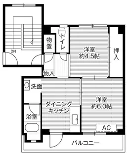 ビレッジハウス富山南2号棟【1階】の間取り