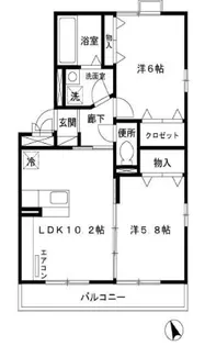 ウィンザ-大槻A【3階】の間取り