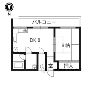 メモリー北白川【3階】の間取り