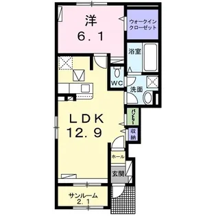 プレーヌI【1階】の間取り