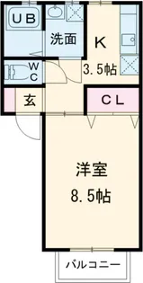 新生町ビレッジI【1階】の間取り