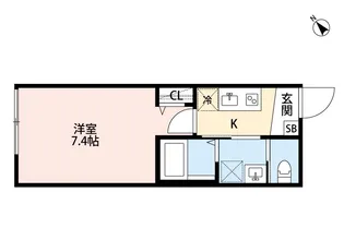 k1 apartments(ケイワンアパートメント)【1階】の間取り