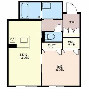 Brownie今朝白【1階】の間取り