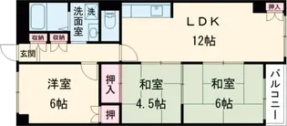 コーポ車道【7階】の間取り