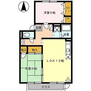 グリーンコーポ板谷 C棟【1階】の間取り
