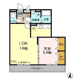 グレースヒルズI【3階】の間取り