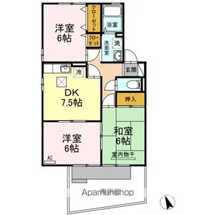 リベロハイツII【2階】の間取り