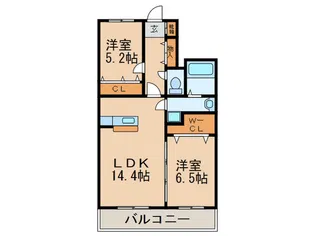 Club博多の森参番館【3階】の間取り
