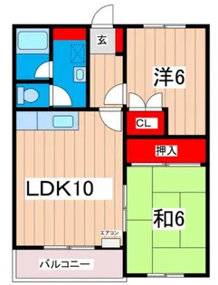 フラット大沼【1階】の間取り
