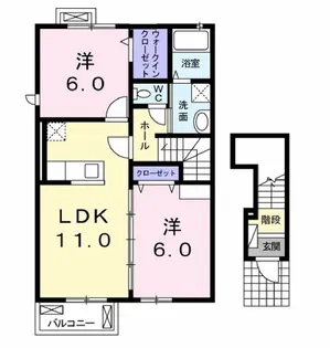 クレスト ヒルズ B【2階】の間取り