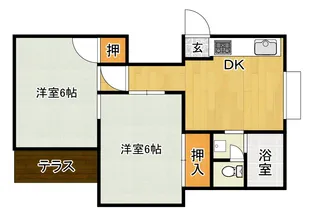 須屋ハイツ【1階】の間取り