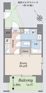 ベルア三宿【8階】の間取り