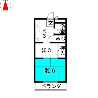 アサヒハイツ【2階】の間取り