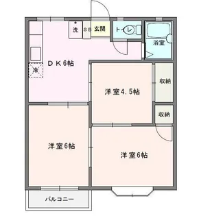 エレガントハイツA【1階】の間取り