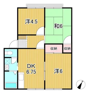 メゾンしずかI【1階】の間取り