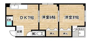 シャトー泉水【1階】の間取り