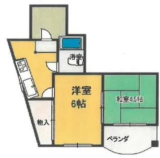 コスモ八坂ハイツ【4階】の間取り