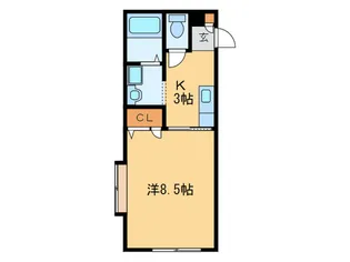 等々力コ-ト【1階】の間取り