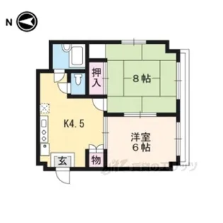 叡山荘【4階】の間取り