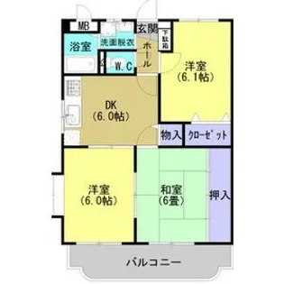 3DKの間取り画像