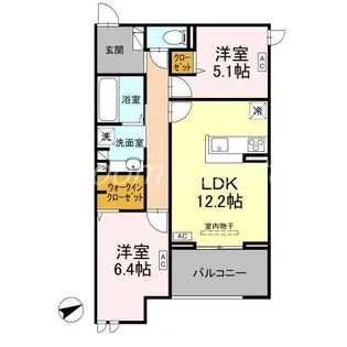 ドゥ・アムール【3階】の間取り