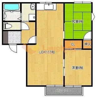 福岡県久留米市南3【アパート】の間取り