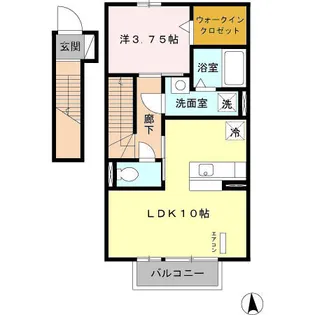 福島県相馬市中村字新町【アパート】の間取り