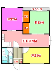 クレール西八王子B【4階】の間取り