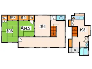 神奈川県横須賀市津久井2【一戸建】の間取り