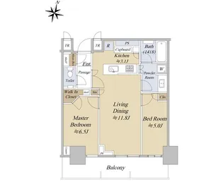 パークタワー西新宿【25階】の間取り