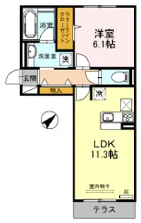 フラン苅原【2階】の間取り