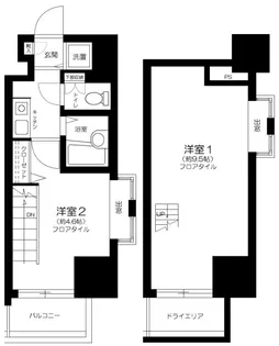 東京都目黒区大橋1【マンション】の間取り