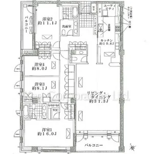 上原ガーデンズ【2階】の間取り