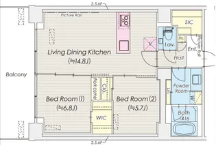 シャトレ信濃町【5階】の間取り