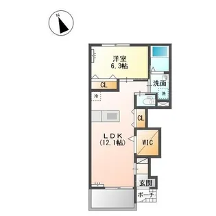 クオン恵比寿【1階】の間取り