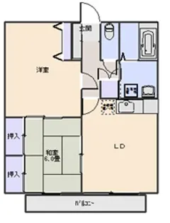 コーポたんぽぽ【1階】の間取り