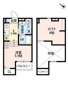 アクア東山【1階】の間取り