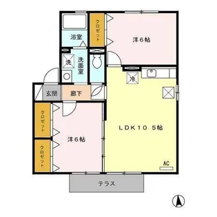 フローラルビレッジ V【1階】の間取り