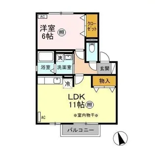 ヴィルセーヌ B【2階】の間取り