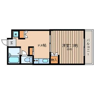ロイヤルハイツ米ヶ袋【4階】の間取り