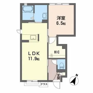 シャーメゾンサンアート【1階】の間取り