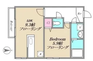 サン・ビエール【1階】の間取り
