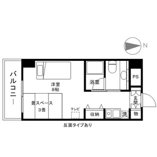 グランビア岡田【8階】の間取り