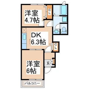 ラッフィナート ベル・セレノ【1階】の間取り