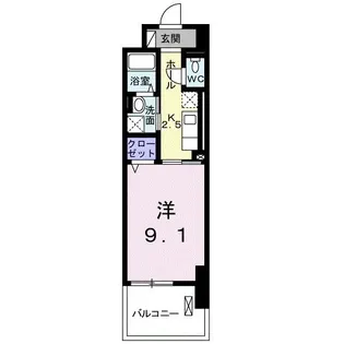 プラージュ堺【4階】の間取り