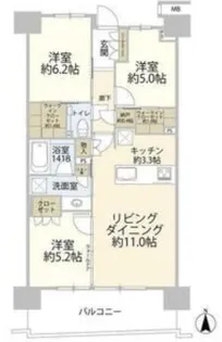 ガーデンクロス東京王子【7階】の間取り