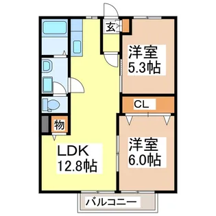 メゾンパーク前田【2階】の間取り