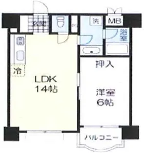 仙台ニュースカイマンション2【2階】の間取り